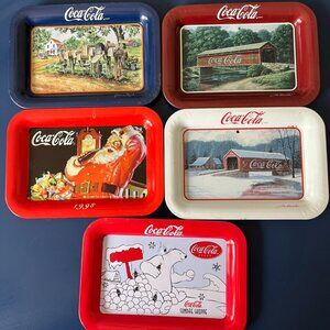 Set of 5 Mini Coca Cola Trays
